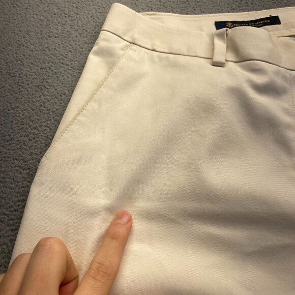 Brooks Brothers Dress Pants Women's Size 6 Cotton,Pockets,Zipper,Cream - Picture 14 of 16